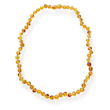 Load image into Gallery viewer, Polished Baroque Amber Necklace Honey