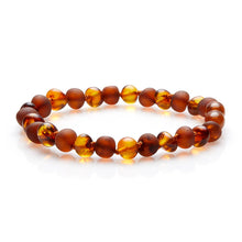 Load image into Gallery viewer, Polished/Raw Mix Baroque Amber Bracelet Cognac