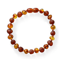 Load image into Gallery viewer, Polished/Raw Mix Baroque Amber Bracelet Cognac