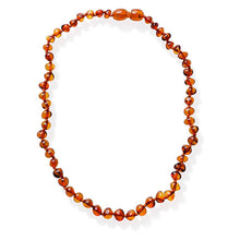 Load image into Gallery viewer, Raw Unpolished Baroque Amber Necklace
